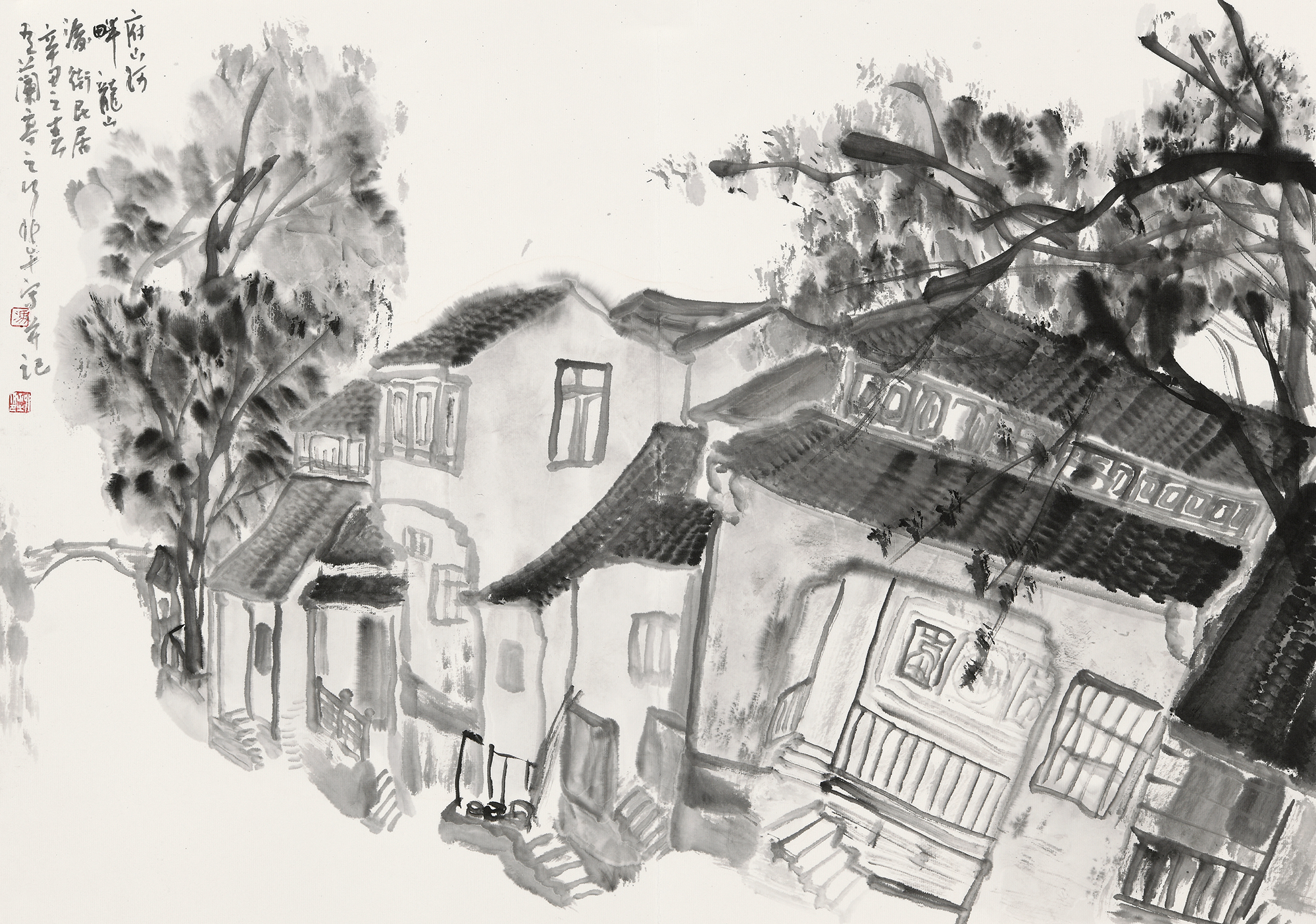 85de1b50337b4113ad05cfca472a7917.jpg 13-府山河畔龙山后街民居 47cm x66cm 2021年.JPG