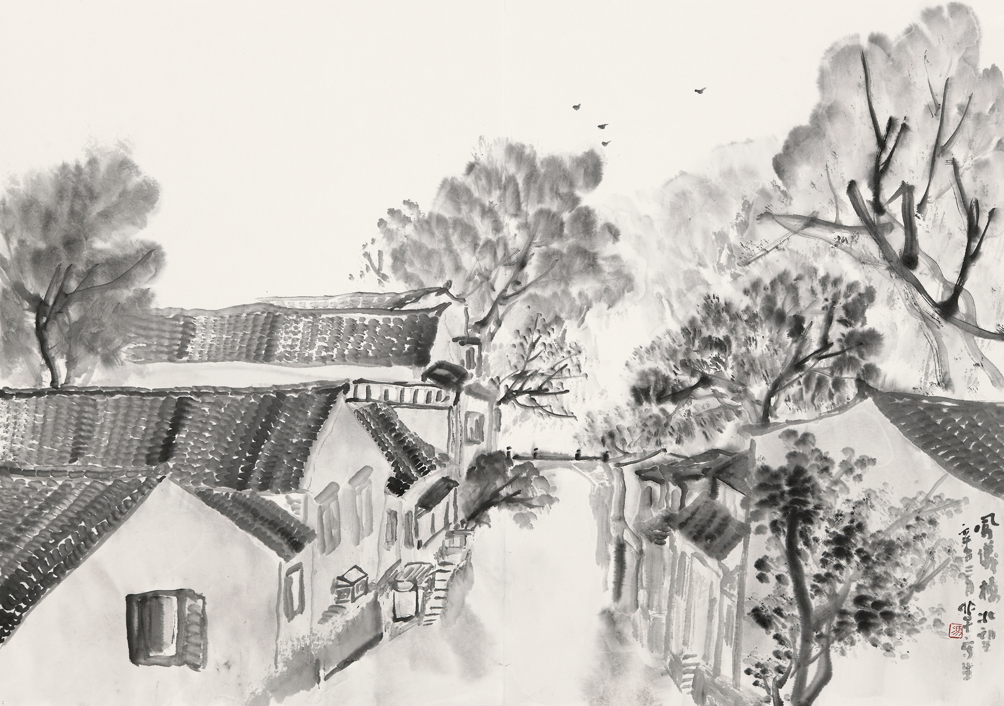 7a32962d237e4883826bbd51b52b542b.jpg 4-凤仪桥北望 47cm x66cm 2021年.JPG